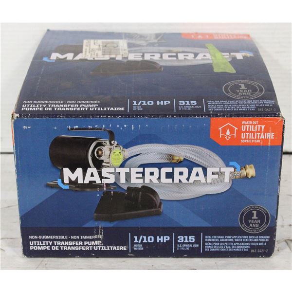 MASTERCRAFT 1/10 HP UTILITY TRANSFER PUMP