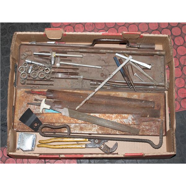 BOX TOOLS, FILES, PUNCHES, ETC