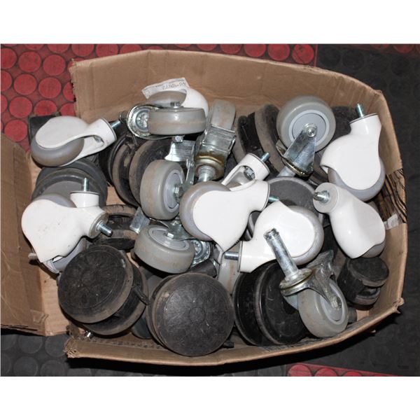 TRAY OF ASSORTED CASTERS