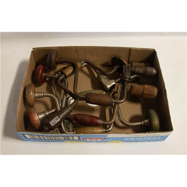 6 ANTIQUE HAND DRILLS