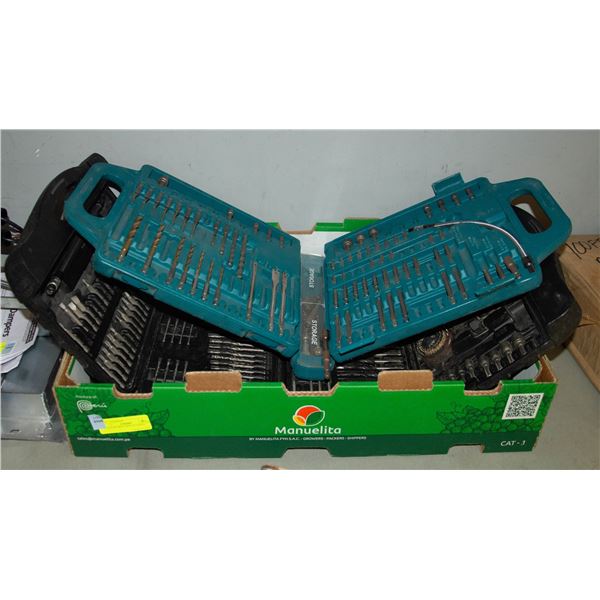 2 SETS OF DRILL BITS IN CASES