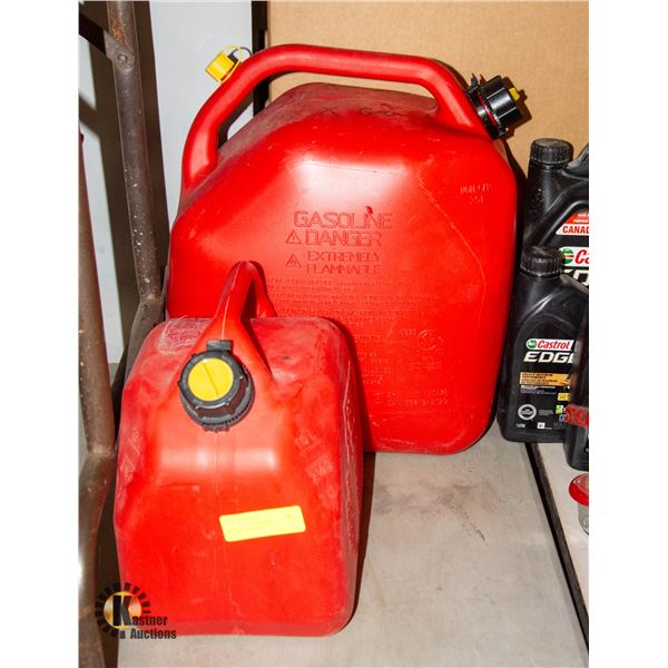 LOT OF FUEL CANS
