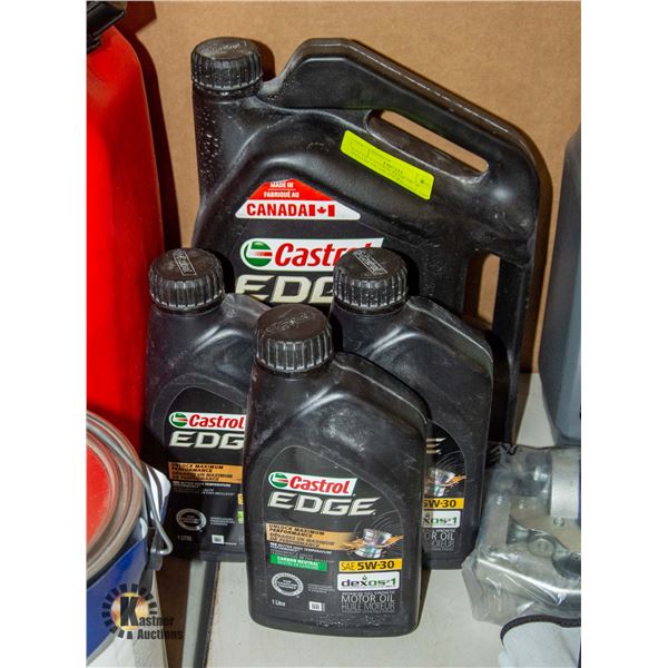 LOT OF CASTROL EDGE 5W-30 SYNTHETIC OIL (NEW)