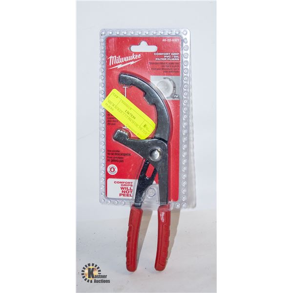 MILWAUKEE 3 1/2 INCH OIL FILTER PLIERS