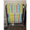 Image 1 : 2 OUTDOOR/INDOOR FOLDING CHAIRS WITH CUSHIONS