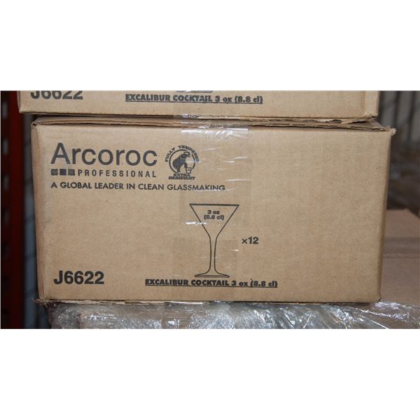 NEW CASE WITH 12 X 3 OZ ARCOROC FULLY TEMPERED-