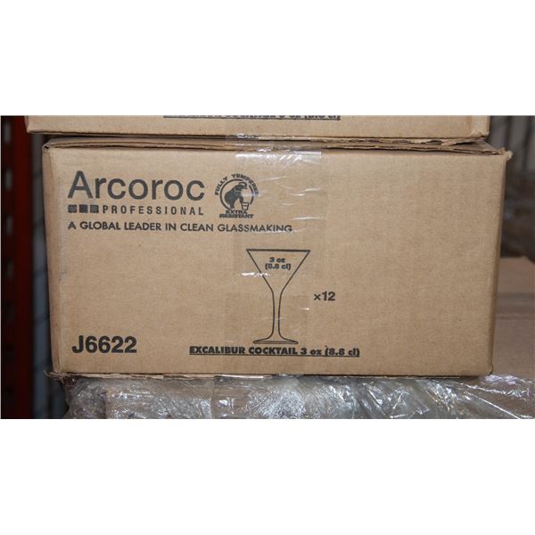 NEW CASE WITH 12 X 3 OZ ARCOROC FULLY TEMPERED-