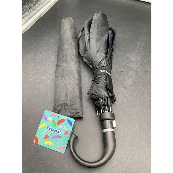 Bllack Umbrella with Curved Handle