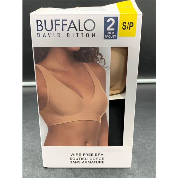 falo David Bitton 2pk Wire-free Bras (S) Beige and Black