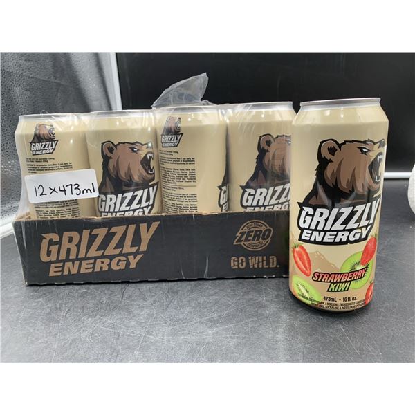 Grizzly Energy Strawberry Kiwi Energy Drink (12 x 473ml)