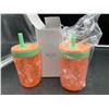 Image 1 : 2pk Kids Silicone Straw Drinking Cups