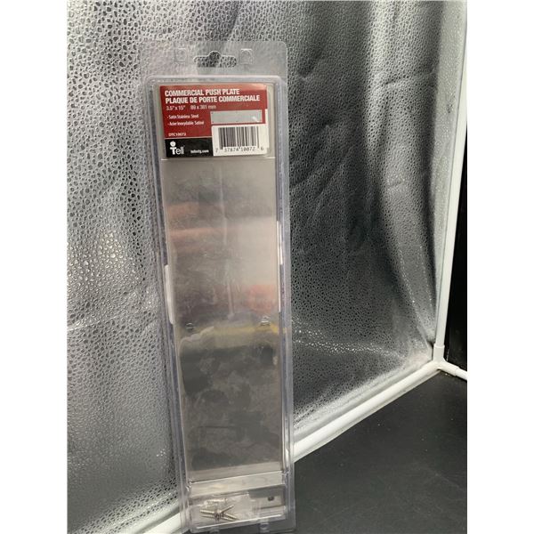 Commercial Push Plate (3.5in x 15in) Stainless Steel