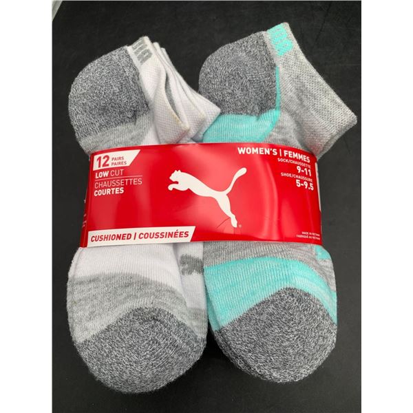 Puma 12pairs Low Cut Women's Sock (size 9-11)