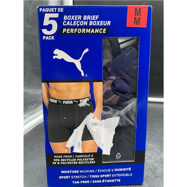 Puma 5pk Boxer Briefs (M) Moisture Wiicking