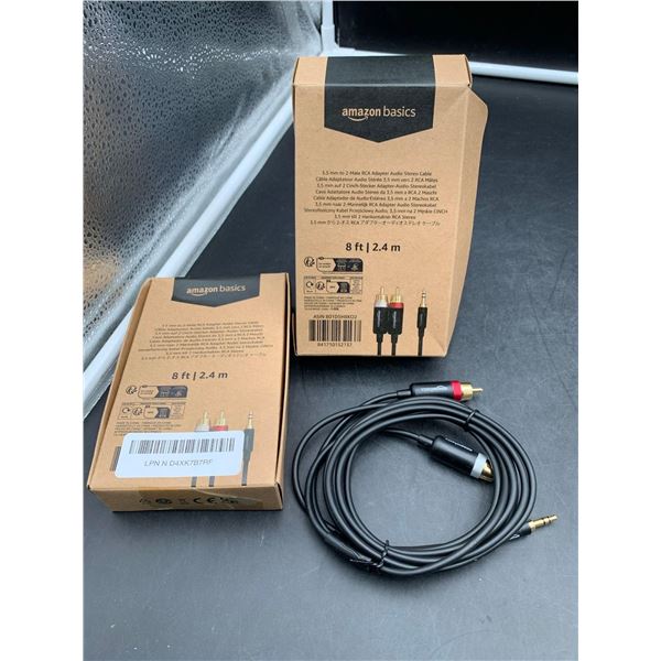 Amazon 3.5mm to 2-Male RCA Adapter Audio Stereo Cable (8ft)