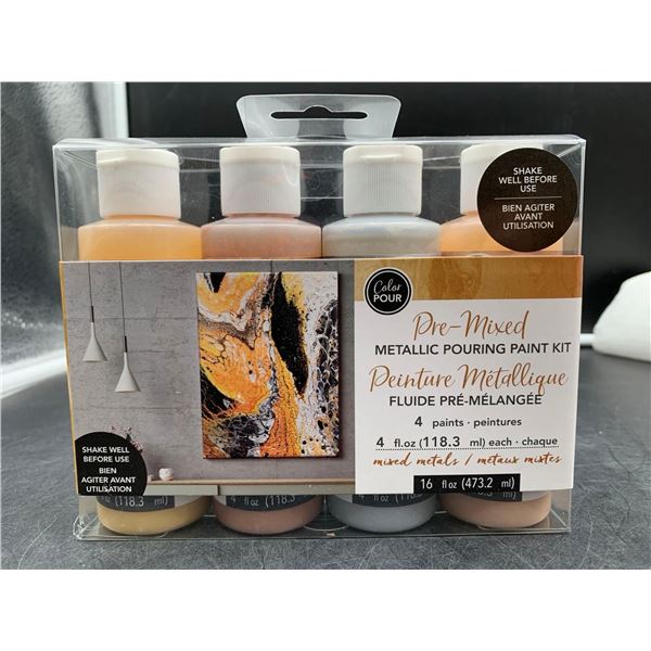 Pre-Mixed Metallic Pouring Paint Kit (4 x 118.3ml)