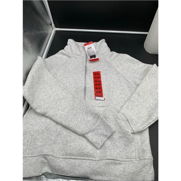 Danskin Half-Zip Heather Grey Sweatshirt (M)