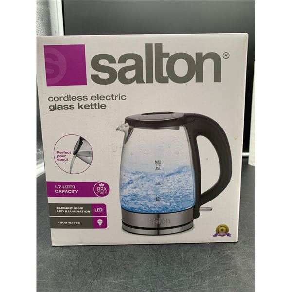 Salton Cordless Electric Glass Kettle 1.7L