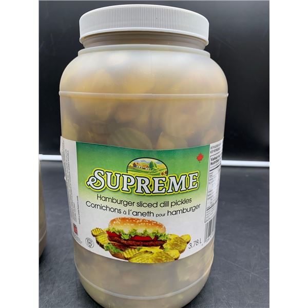 Supreme Hamburger Sliced Dill Pickles (3.78L)