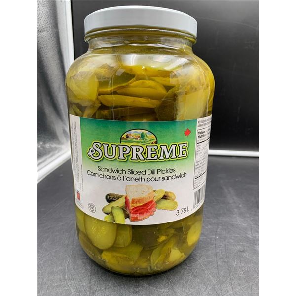 Supreme Sliced Dill Pickles 3.78L
