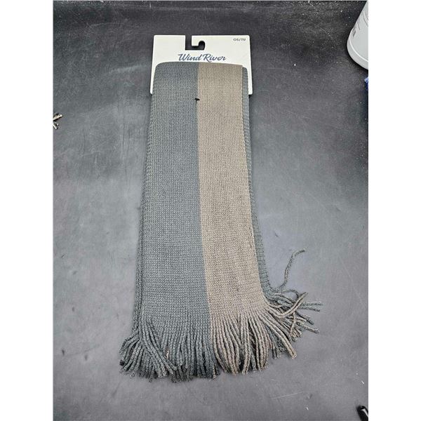 Wind River o/s Scarf, Charcoal/Tan