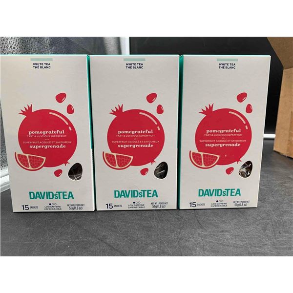 David's Tea Pomegrateful White Tea Sachets (3 x 15)