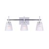 Image 1 : Canarm Covina Bathroom Vanity Light - 3 Lights - Glass - Chrome