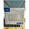 Image 2 : OVE Decors Patience LED Integrated Chandelier in Chrome with Crystal Accents