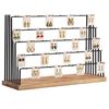 Image 1 : Freestanding Rustic Brown & Black 5 Tier Earring / Jewelry Display