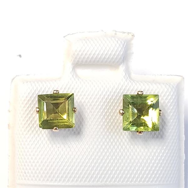 14K Gold Filled Peridot (0.8ct) Earrings, Made in Canada, Suggested Retail Value $120