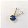 Image 2 : 14K Yellow Gold Natural Sapphire (0.1ct) Pendant, Suggested Retail Value $120