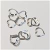 Image 1 : Silver Pack Of 12 Floating Heart Set, Suggested Retail Value $60