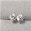 Image 1 : 14K Yellow Gold Cubic Zirconia Earrings, Suggested Retail Value $120 (Estimated Selling Price from $