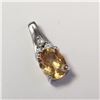 Image 2 : Silver Diamond And Citrine Pendant, Suggested Retail Value $200 (Estimated Selling Price from $30 to