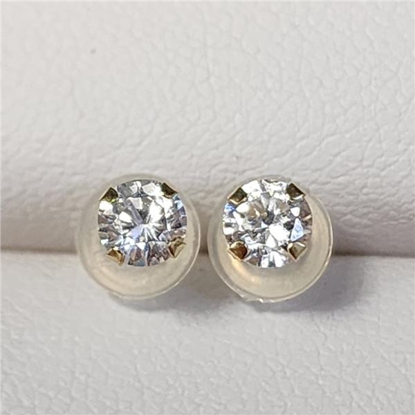 14K Yellow Gold Cubic Zirconia Earrings, Suggested Retail Value $120 (Estimated Selling Price from $