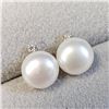 Image 2 : 14K White Gold Fresh Water Pearl Diamond(0.02ct) Earrings, Suggested Retail Value $300 (Estimated Se