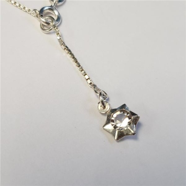 Silver Cz 9.5" Anklet, Suggested Retail Value $60