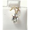Image 1 : 14K Yellow Gold Filled Blue Topaz(0.8ct) Pendant, Made in Canada, Suggested Retail Value $120