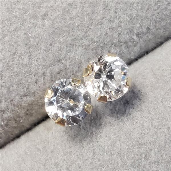14K Yellow Gold Cubic Zirconia Earrings, Suggested Retail Value $120 (Estimated Selling Price from $