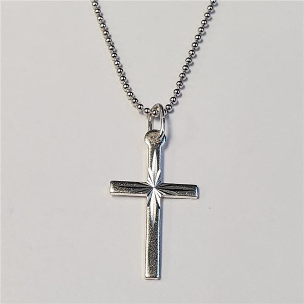 Silver Cross 18" Necklace, Suggested Retail Value $80