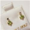 Image 2 : 10K Yellow Gold Peridot(0.4ct) Diamond(0.06ct) Earrings, Made in Canada, Suggested Retail Value $400