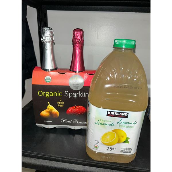 Organic Sparkling Juice and Kirkland Organic Lemonade 2.84L