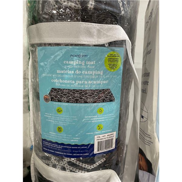 Novaform Camping Mat 2inch Memory Foam with Washable Durable Zip Cover (99cm x 190cm x 5cm)