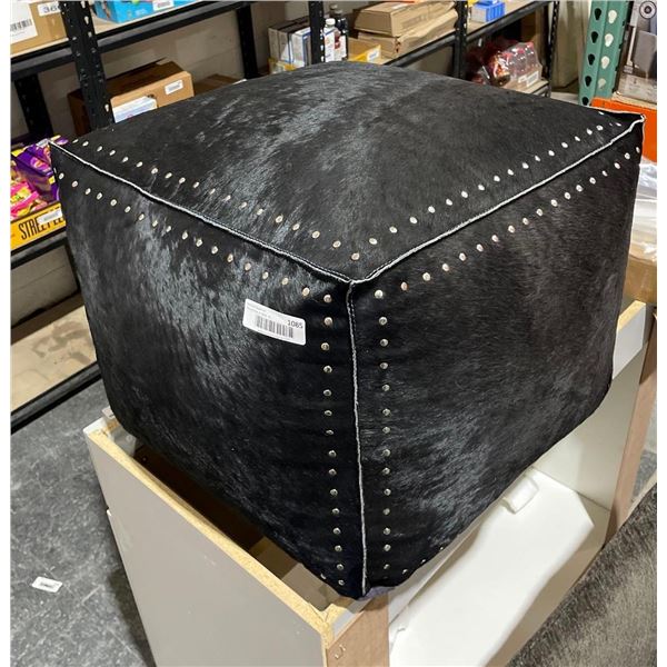 Faux Fur Plush Ottoman