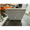 Image 3 : 36in x 17 3/21in x 32in Bathroom Vanity Base-White with Two Doors