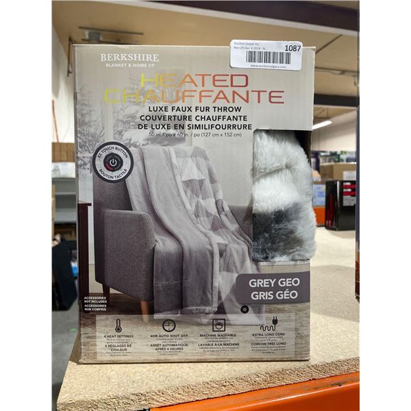 Berkshire Blanket & Home co.Heated Luxe Faux Fur Throw (50in x 60in)