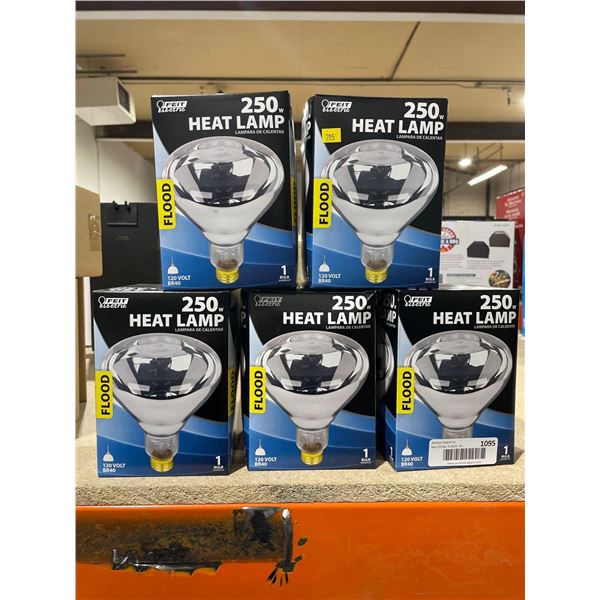 Feit Electric Heat Lamp 250w Flood Lights (5ct)
