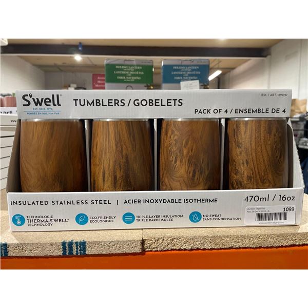 Swell Tumblers Insulated Stainless Steel 4pk (470ml)