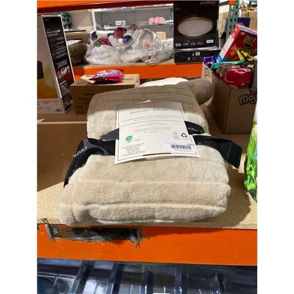 Jennifer Adams Faux Rabbit Fur Throw (162cm x 177cm)