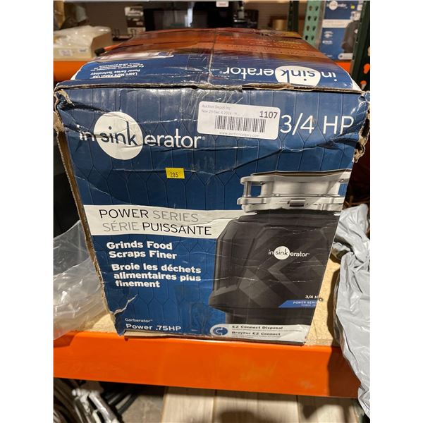 In Sinkerator Power Series 3/4HP Garburator, Power .75HP